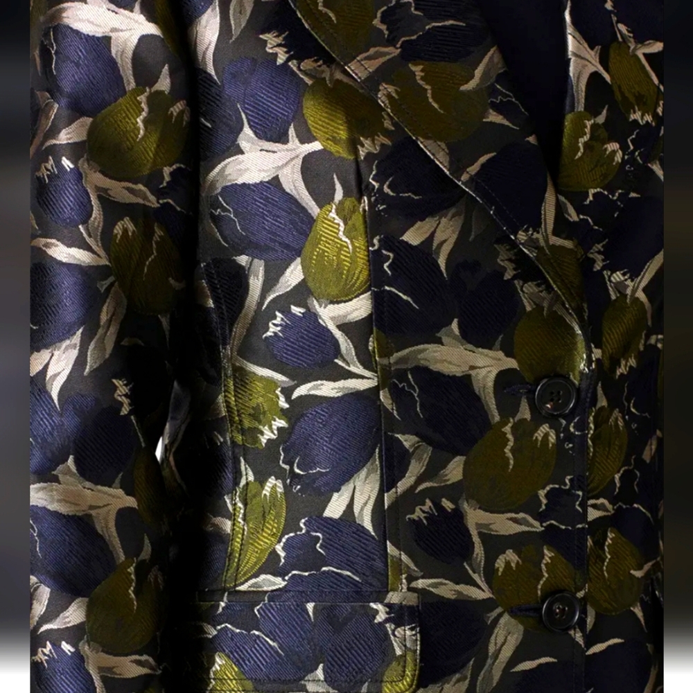 Derek Lam Collective Tulip Print Suit Jacket Sz 42 / US M - Picture 3 of 6